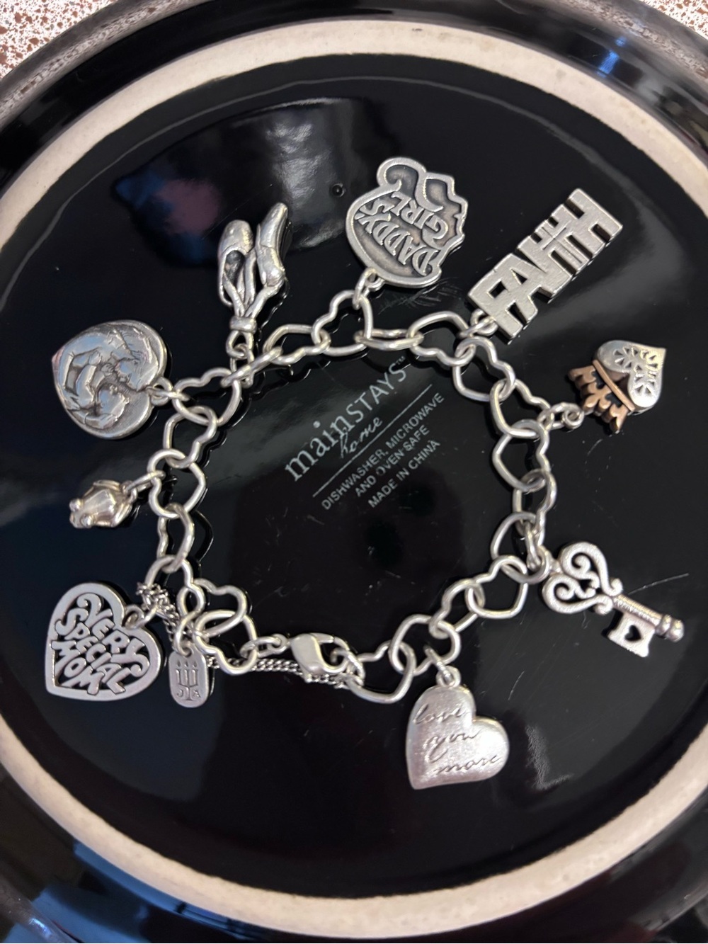 James Avery hearts bracelet with 9 James Avery charms